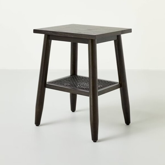 Wood‎ Cane Bathroom Stool Black -Hearth Hand Magnolia Target
